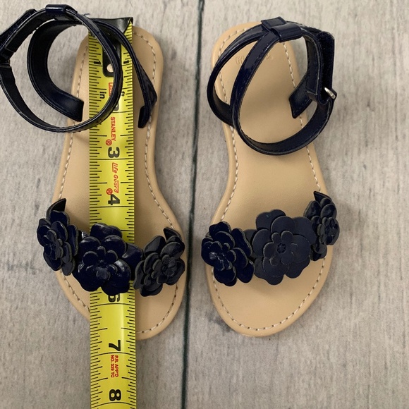 Navy blue sandals with flowers - Picture 5 of 6